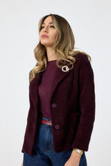 Blazer in ciniglia con spilla FEDERICA BI