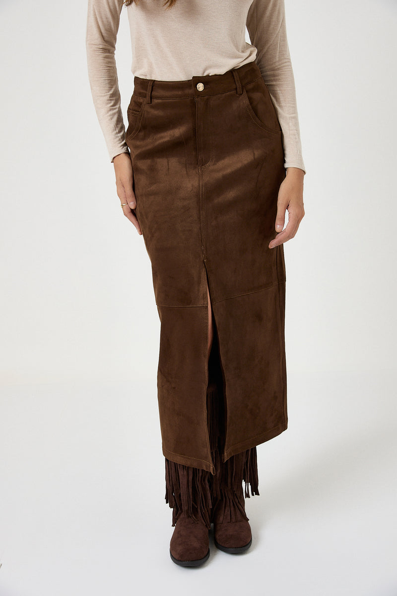 Gonna lunga in eco suede FEDERICA BI