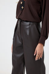 Pantalone moro in similpelle FEDERICA BI