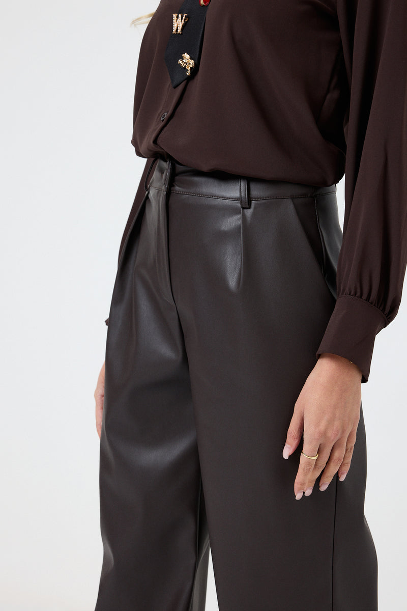 Pantalone moro in similpelle FEDERICA BI