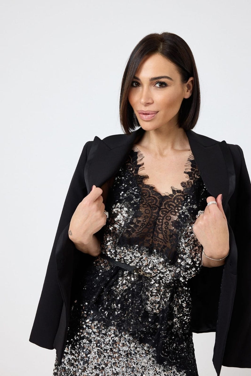 Blazer nero smoking FEDERICA BI