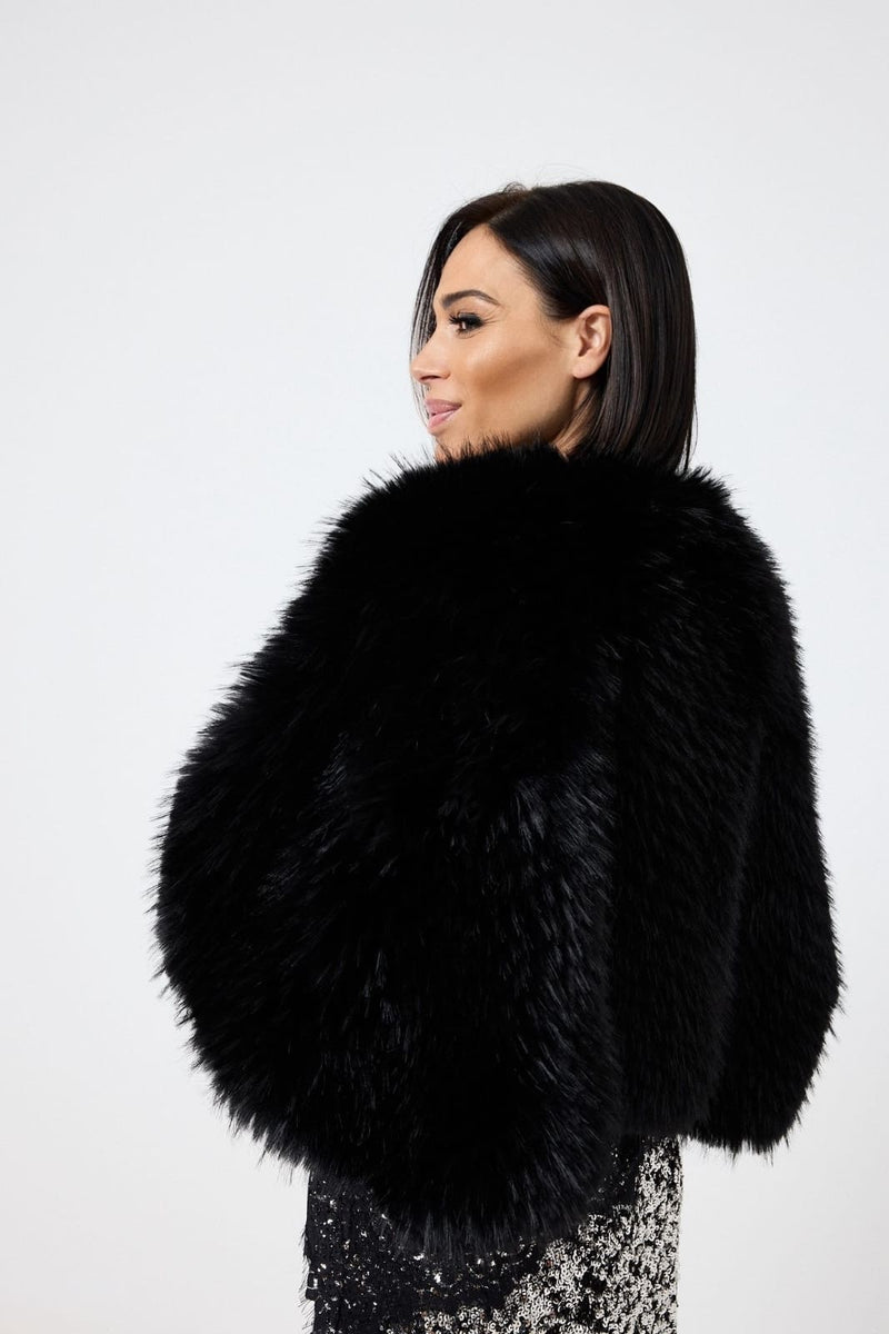 Ecopelliccia nera FEDERICA BI