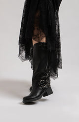 Stivale nero biker FEDERICA BI