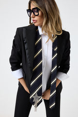 Cravatta in seta riga FEDERICA BI