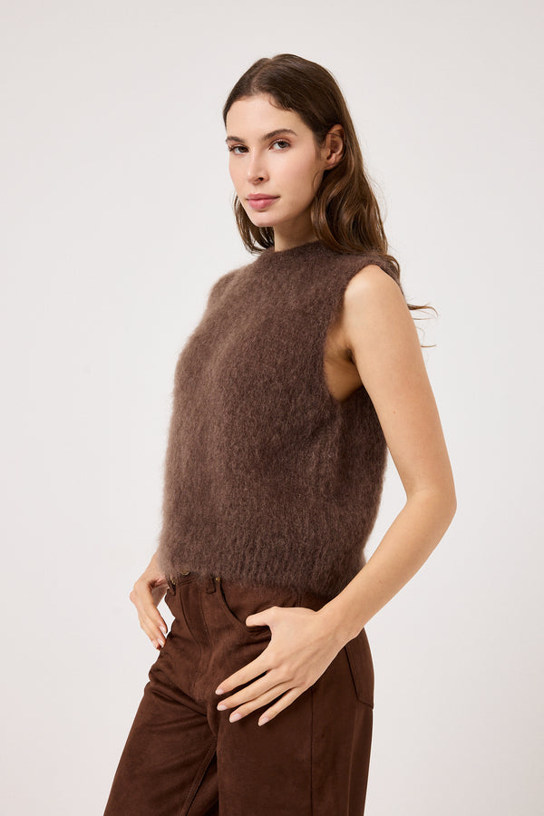 Gilet kid mohair ( vari colori ) FEDERICA BI