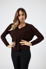 Maglia in lana scollo V FEDERICA BI