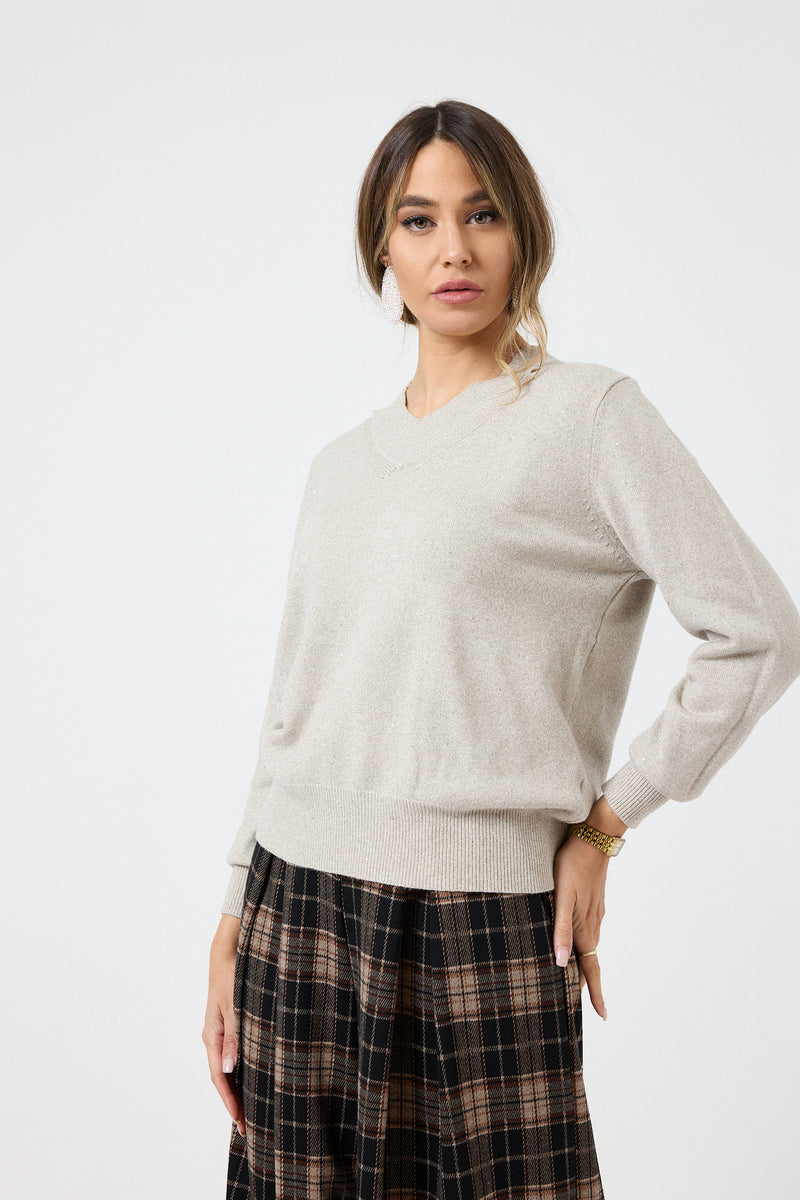 Maglia cut out lurex FEDERICA BI ( più colori )