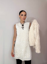 Abito fiocco in velluto e paillettes FEDERICA BI