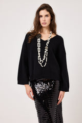 Maglia scollo V FEDERICA BI ( vari colori )