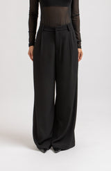 Pantalone nero in cadi FEDERICA BI