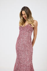 Abito in paillettes rosa FEDERICA BI