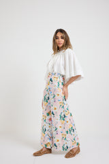 Pantalone in cotone rosa pastello FEDERICA BI