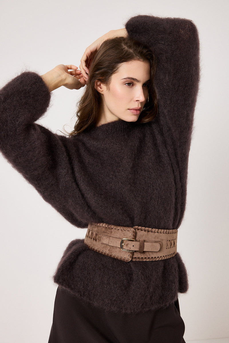 Cintura in velluto ed ecosuede FEDERICA BI