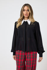 Camicia nera in chiffon FEDERICA BI