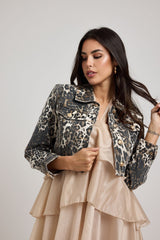 Giacca in denim crop FEDERICA BI