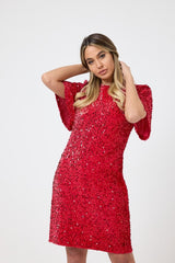 Abito in velluto e paillettes FEDERICA BI ( due colori )