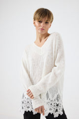 Maglia scollo pizzo FEDERICA BI