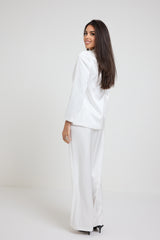 Tailleur in raso bianco FEDERICA BI