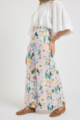 Pantalone in cotone rosa pastello FEDERICA BI