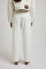 Pantalone denim bianco FEDERICA BI