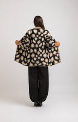 Cardigan animalier beige FEDERICA BI
