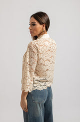 Camicia in pizzo FEDERICA BI avorio