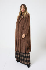 Cappotto lungo con frange FEDERICA BI ( due colori )