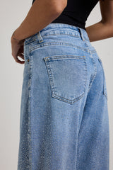 Denim azzurro balloon cristalli FEDERICA BI