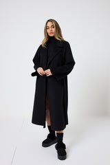 Cappotto nero cachemire e lana FEDERICA BI