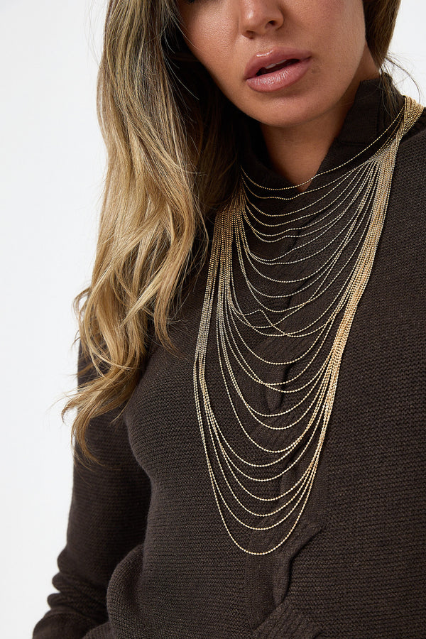 Collana multi fili oro FEDERICA BI