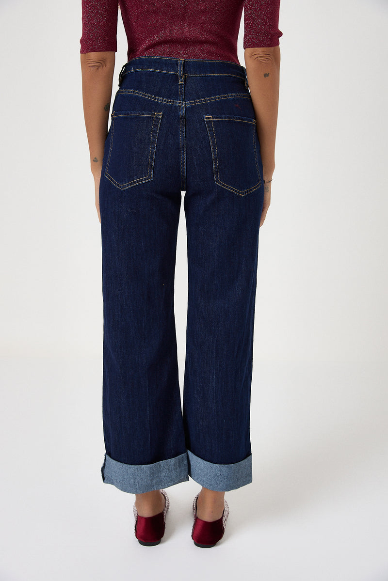 Denim blu risvolto FEDERICA BI