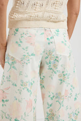 Denim palazzo floreale FEDERICA BI