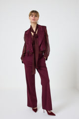 Tailleur in ecosuede bordeaux FEDERICA BI