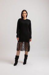 Abito FEDERICA BI tricot e pizzo