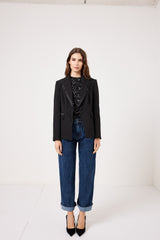 Blazer smoking nero FEDERICA BI