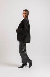 Blazer nero frange FEDERICA BI