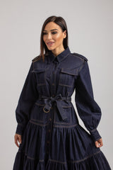 Abito FEDERICA BI in blu denim