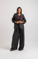 Tailleur gessato grigio FEDERICA BI
