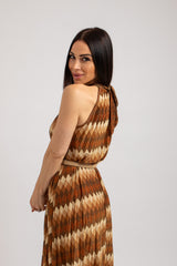Abito lurex LAVINIA bronzo BY FEDERICA BI