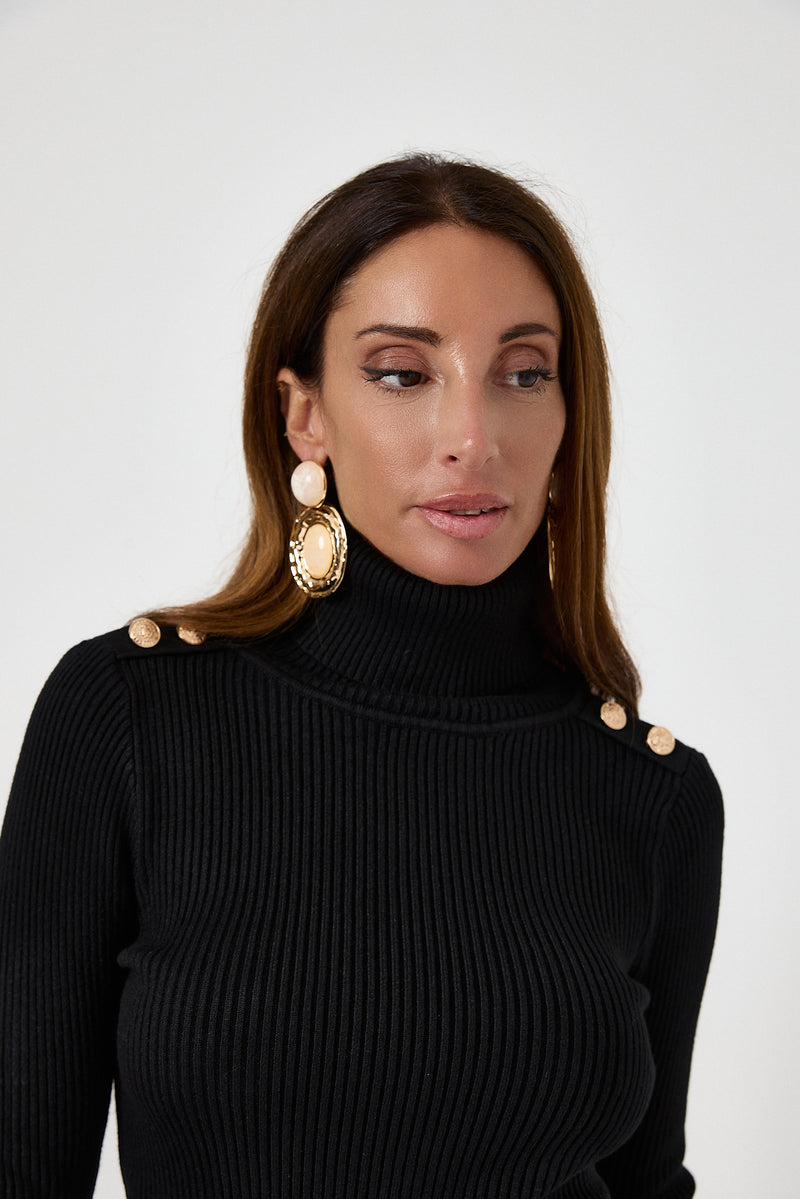 Maglia bottoni oro FEDERICA BI ( vari colori )