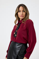 Camicia con cravatta con spille FEDERICA BI ( più colori )