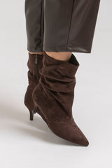 Tronchetto in suede moro FEDERICA BI