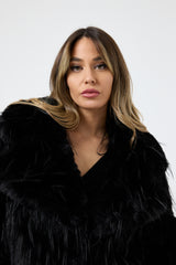 Ecopelliccia nera FEDERICA BI