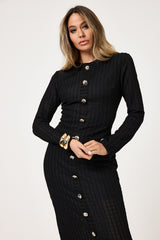 Abito midi bottoni oro FEDERICA BI ( vari colori )