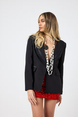 Blazer nero smoking FEDERICA BI