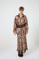 Gonna in viscosa animalier print FEDERICA BI