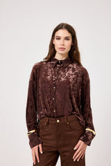 Camicia ricamo in velluto FEDERICA BI