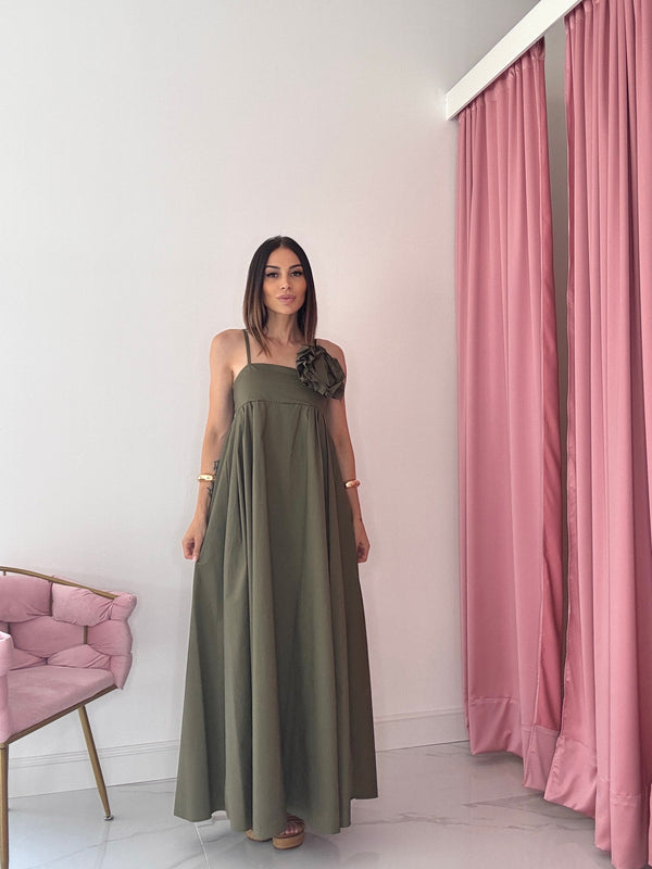 Abito lungo in cotone FEDERICA BI ( vari colori )