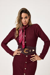Foulard bordeaux FEDERICA BI