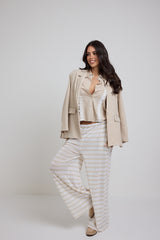 Pantalone riga beige FEDERICA BI